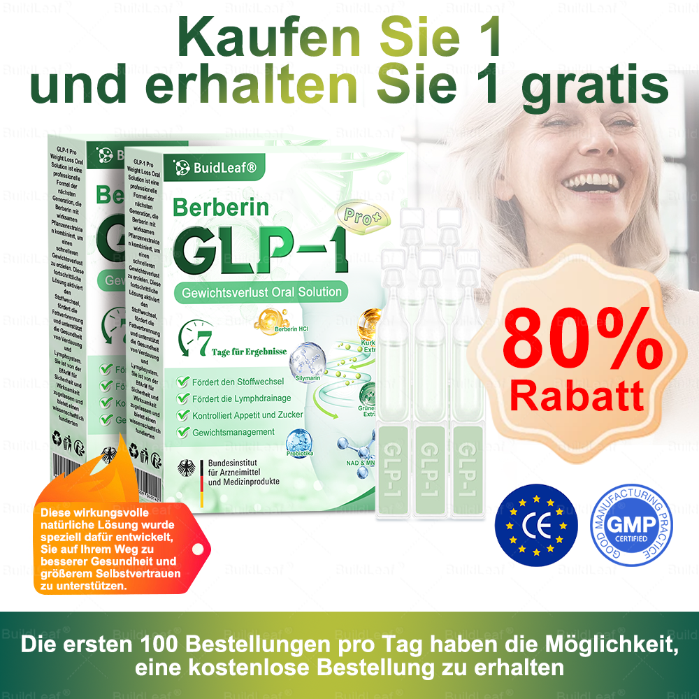 Klinisch erprobt | Offizieller Shop | 𝑩𝒖𝒊𝒍𝒅𝑳𝒆𝒂𝒇® 𝑩𝒆𝒓𝒃𝒆𝒓𝒊𝒏 & 𝑮𝑳𝑷-1 𝑷𝒓𝒐 𝑮𝒆𝒘𝒊𝒄𝒉𝒕𝒔𝒗𝒆𝒓𝒍𝒖𝒔𝒕 𝑶𝒓𝒂𝒍 𝑺𝒐𝒍𝒖𝒕𝒊𝒐𝒏 𝒁𝒊𝒆𝒍𝒕 𝒂𝒖𝒇 𝒉𝒂𝒓𝒕𝒏ä𝒄𝒌𝒊𝒈𝒆𝒔 𝑮𝒆𝒘𝒊𝒄𝒉𝒕, 𝑩𝒍𝒖𝒕𝒉𝒐𝒄𝒉𝒅𝒓𝒖𝒄𝒌, 𝒉𝒐𝒉𝒆𝒏 𝑩𝒍𝒖𝒕𝒛𝒖𝒄𝒌𝒆𝒓, 𝑭𝒆𝒕𝒕𝒍𝒆𝒃𝒆𝒓, 𝑮𝒆𝒍𝒆𝒏𝒌𝒔𝒄𝒉𝒎𝒆𝒓𝒛𝒆𝒏, 𝑬𝒏𝒆𝒓𝒈𝒊𝒆𝒎𝒂𝒏𝒈𝒆𝒍 𝒖𝒏𝒅 𝒔𝒄𝒉𝒍𝒂𝒇𝒇𝒆 𝑯𝒂𝒖𝒕